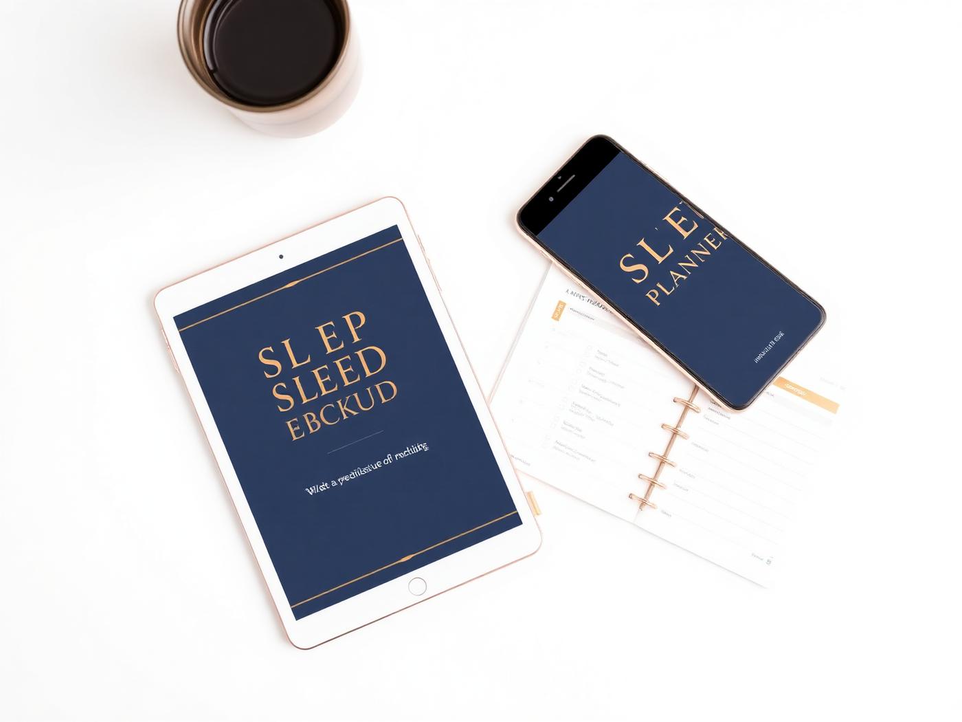 Método Código del Sueño en tablet, móvil y planner